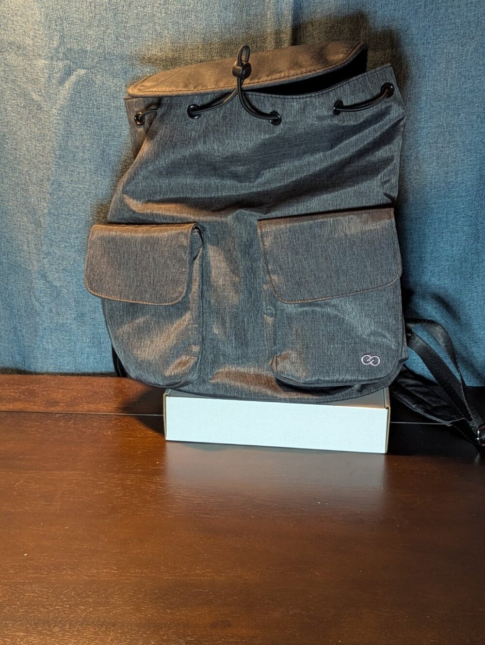 CALIA by Carrie Underwood Backpack Rucksack | Heather Grey Gym Bag | Drawstring - Picture 11 of 16